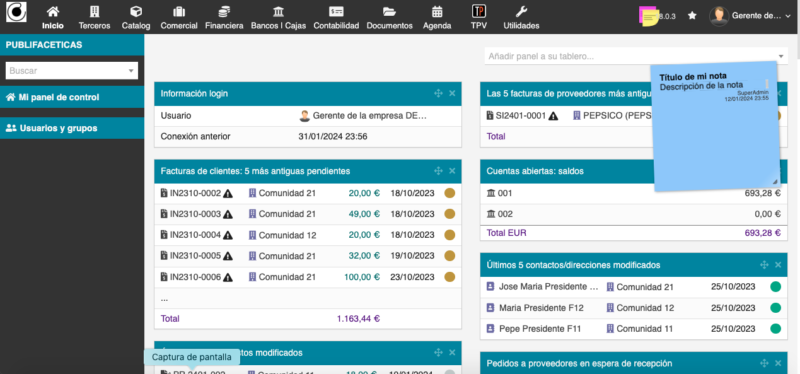 CRM ERP con PUBLIFACETICAS